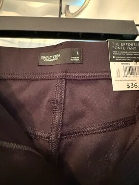 SIMPLY VERA STRETCH PANT- BLACK- SIZE 14